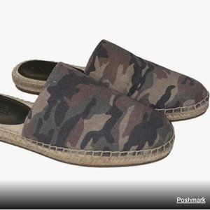 Splendid Camo Espadrille Mules Slides Size 6